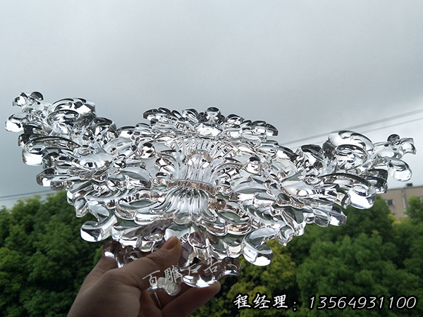 有机玻璃花朵雕刻装修石膏线条模具定做加工