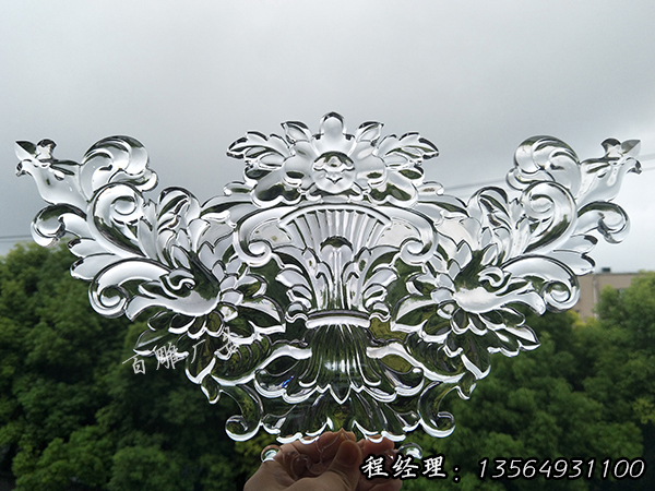 有机玻璃花朵雕刻装修石膏线条模具定做加工